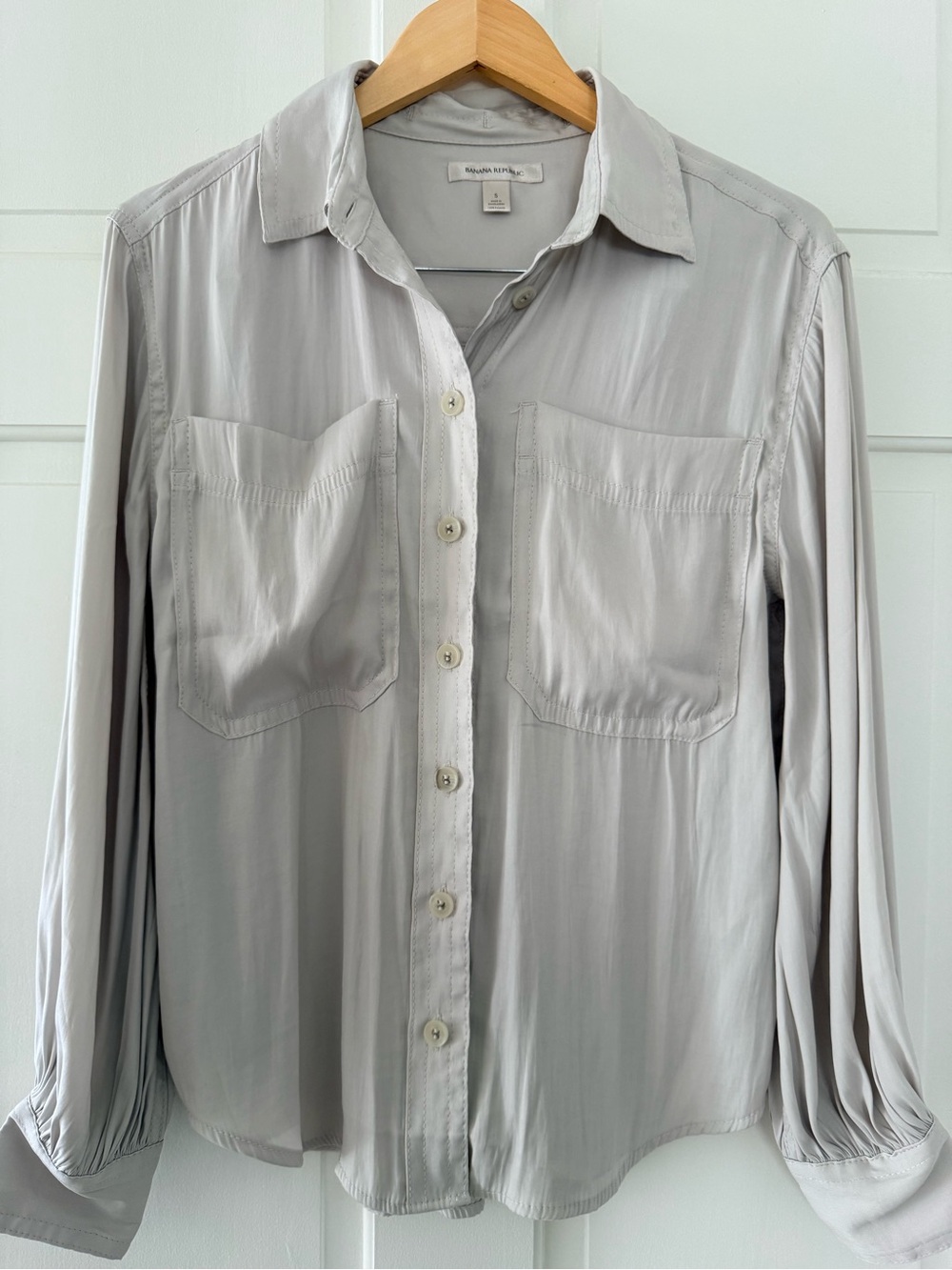 Banana Republic Light Gray Women's Top - S